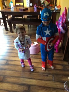 Doc McStuffins (Madiana) and Captain America (Brecken) 