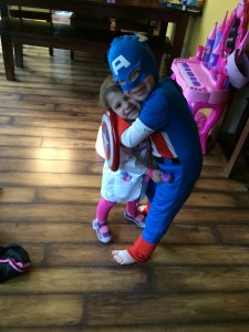 Doc McStuffins (Madiana) and Captain America (Brecken) 