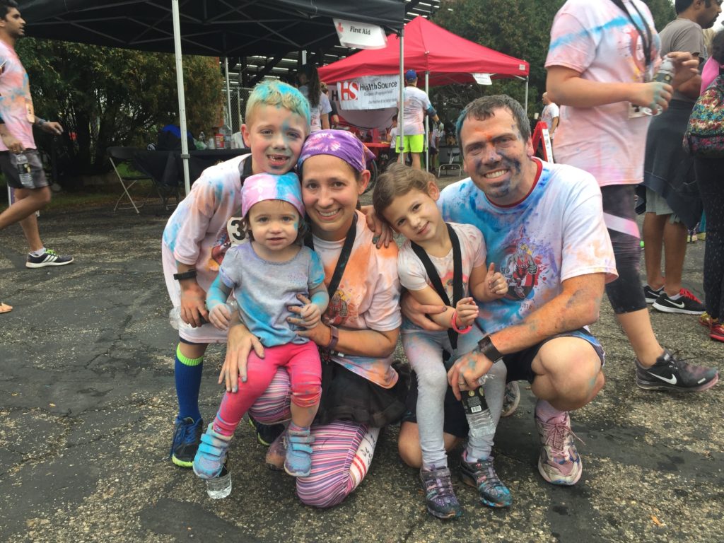 Post race picture, full of color.